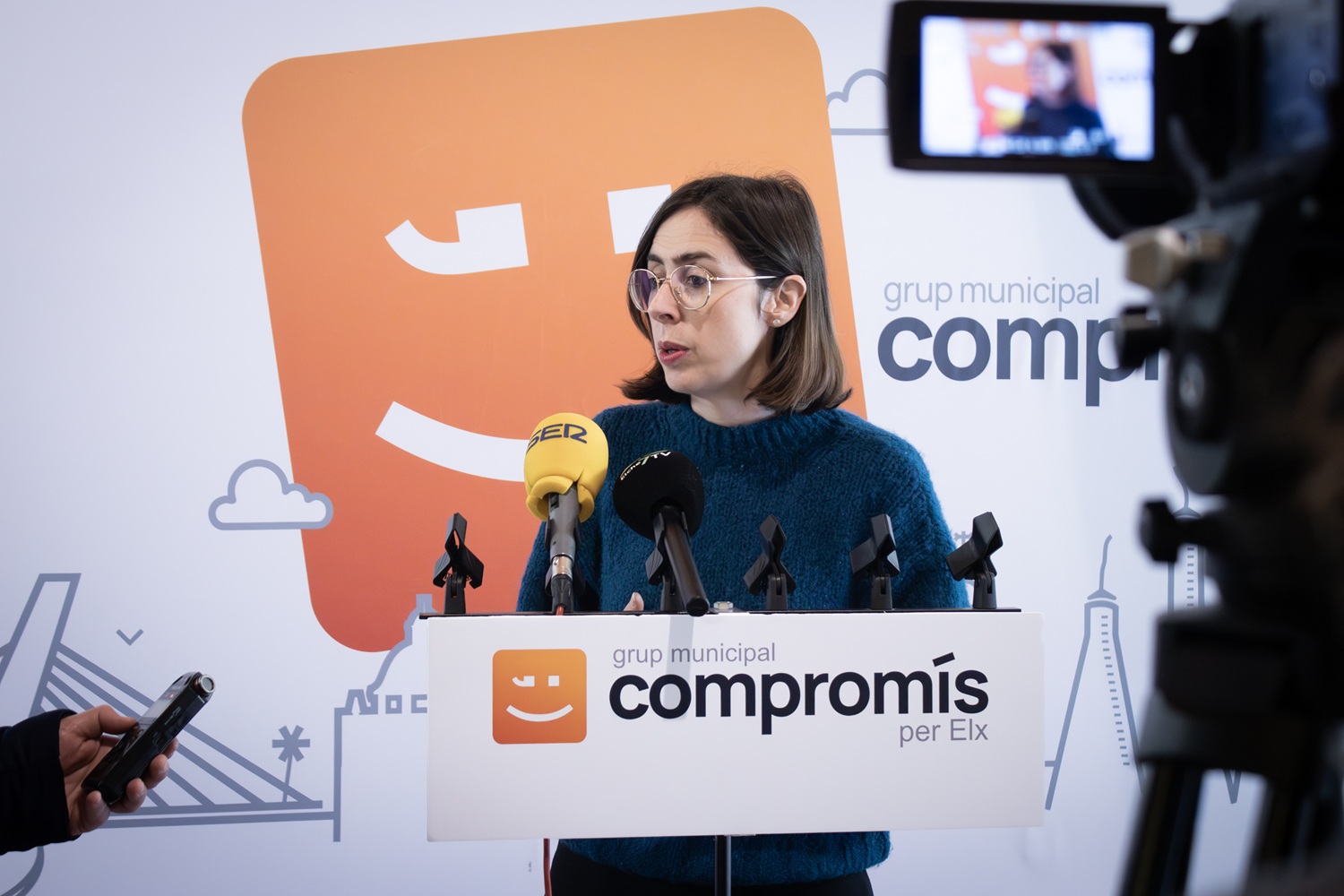 La portaveu del grup municipal Compromís per Elx, Esther Díez.